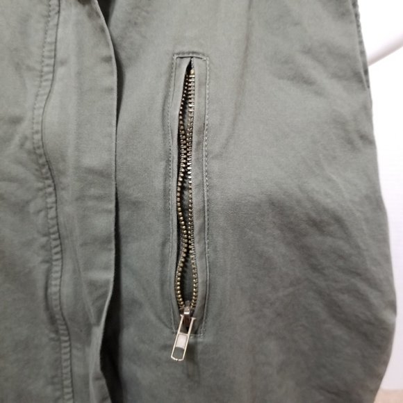 New Look vest 1X floral embroidered utility pockets army zip sleeveless jacket - Picture 8 of 16